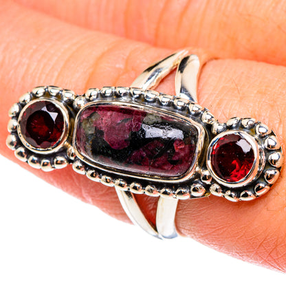 Russian Eudialyte Rings handcrafted by Ana Silver Co - RING94264