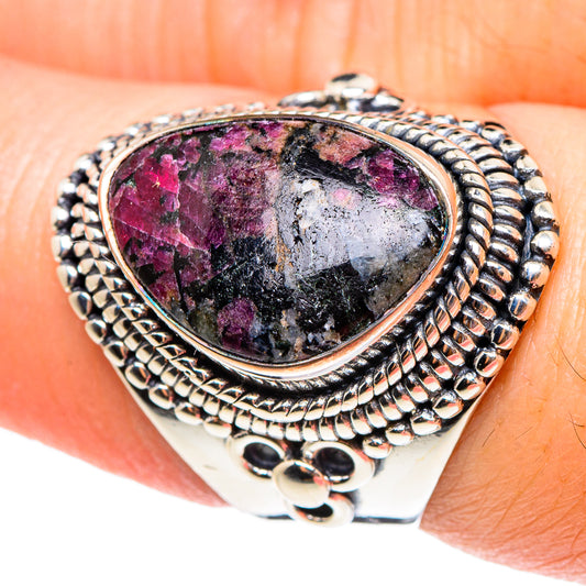 Russian Eudialyte Rings handcrafted by Ana Silver Co - RING94265