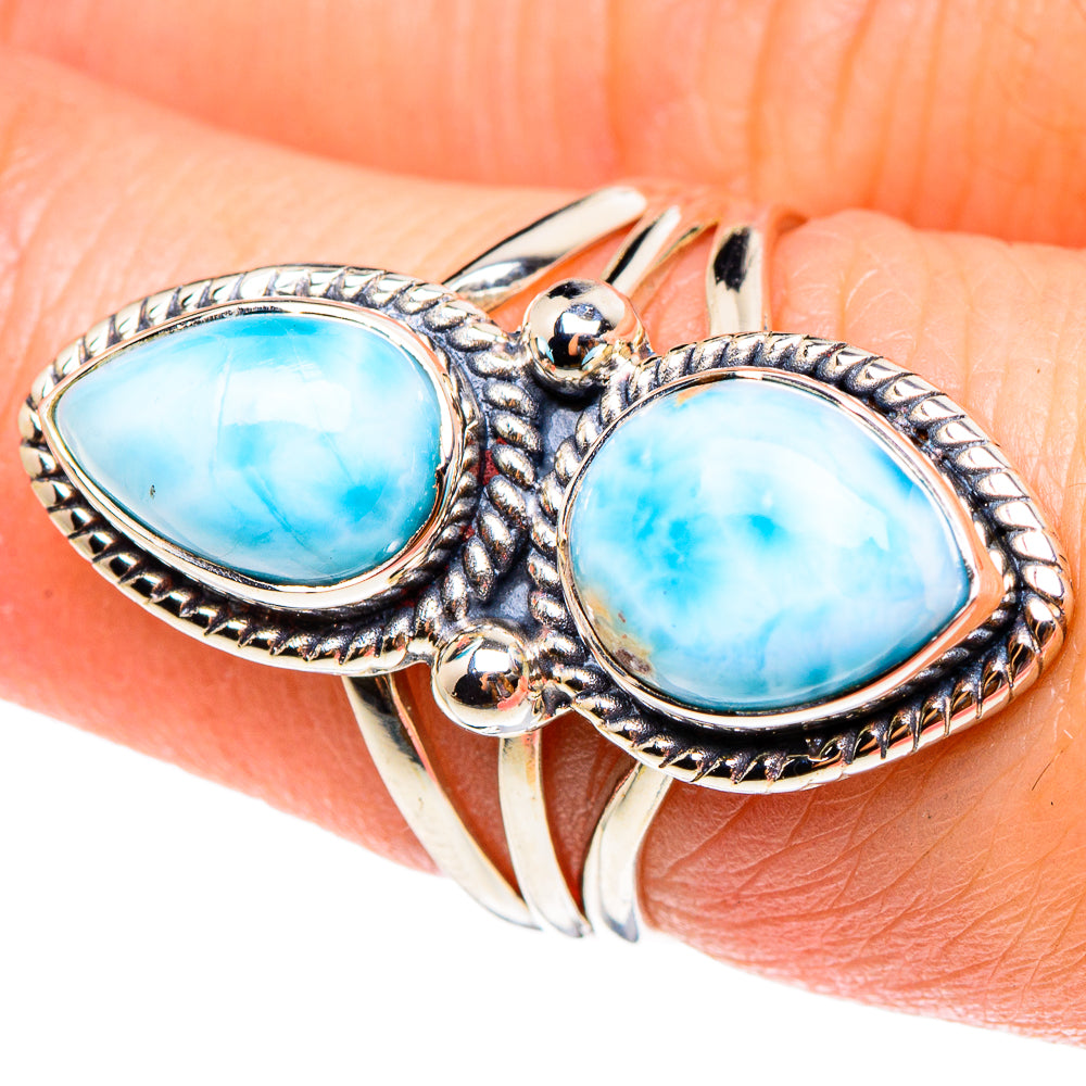 Larimar Rings handcrafted by Ana Silver Co - RING94278