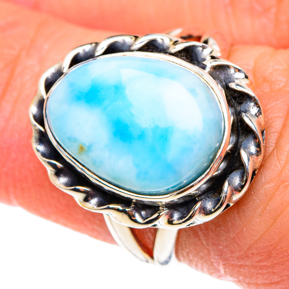 Larimar Rings handcrafted by Ana Silver Co - RING94281