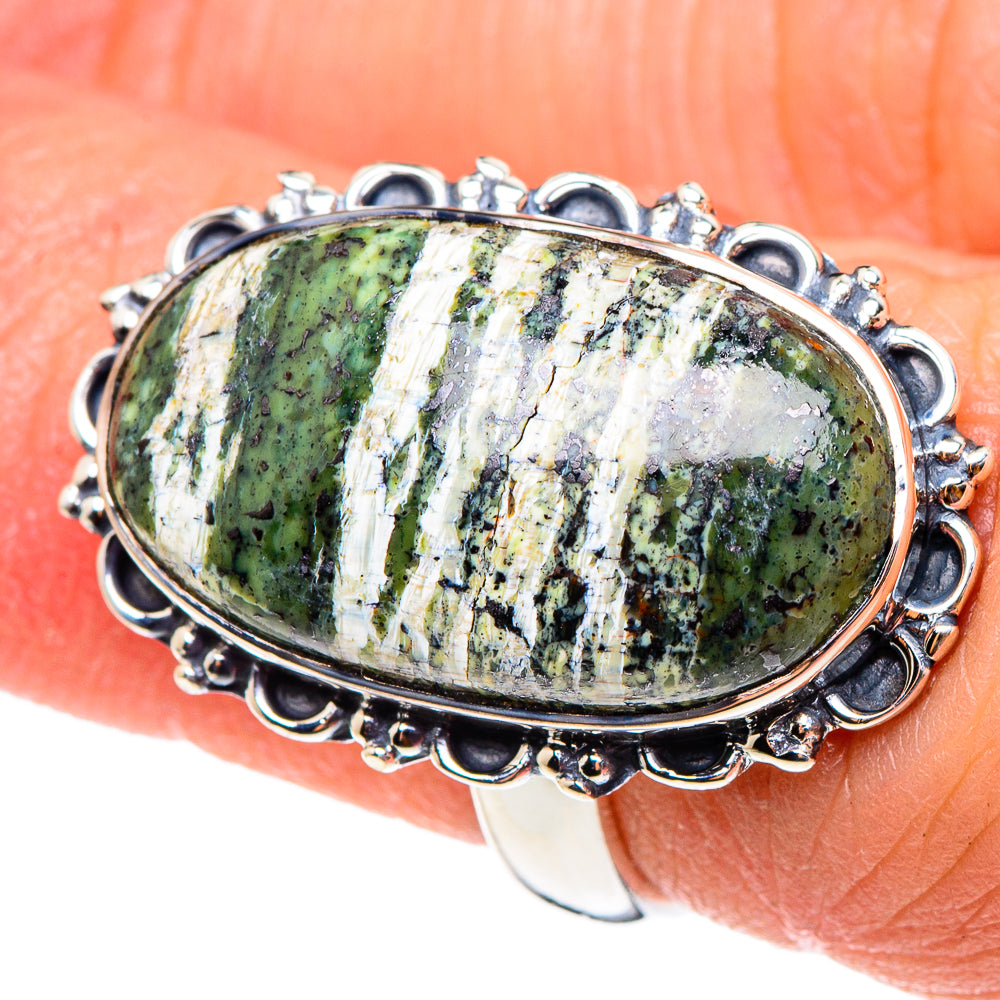 Lizard Jasper Rings handcrafted by Ana Silver Co - RING94282