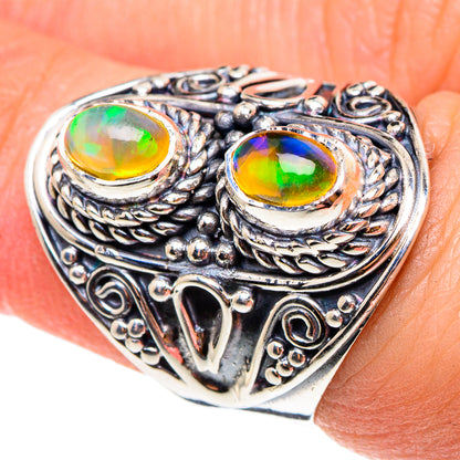Ethiopian Opal Rings handcrafted by Ana Silver Co - RING94300