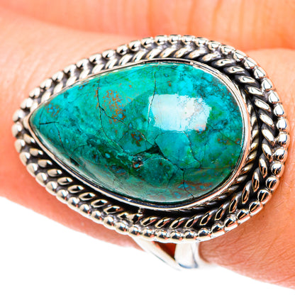 Chrysocolla Rings handcrafted by Ana Silver Co - RING94308