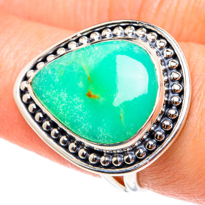 Chrysoprase Rings handcrafted by Ana Silver Co - RING94310