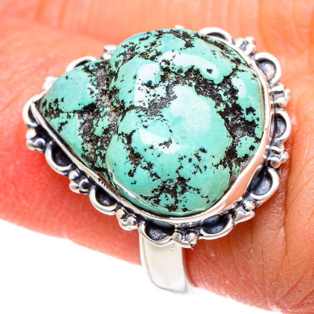 Tibetan Turquoise Rings handcrafted by Ana Silver Co - RING94311