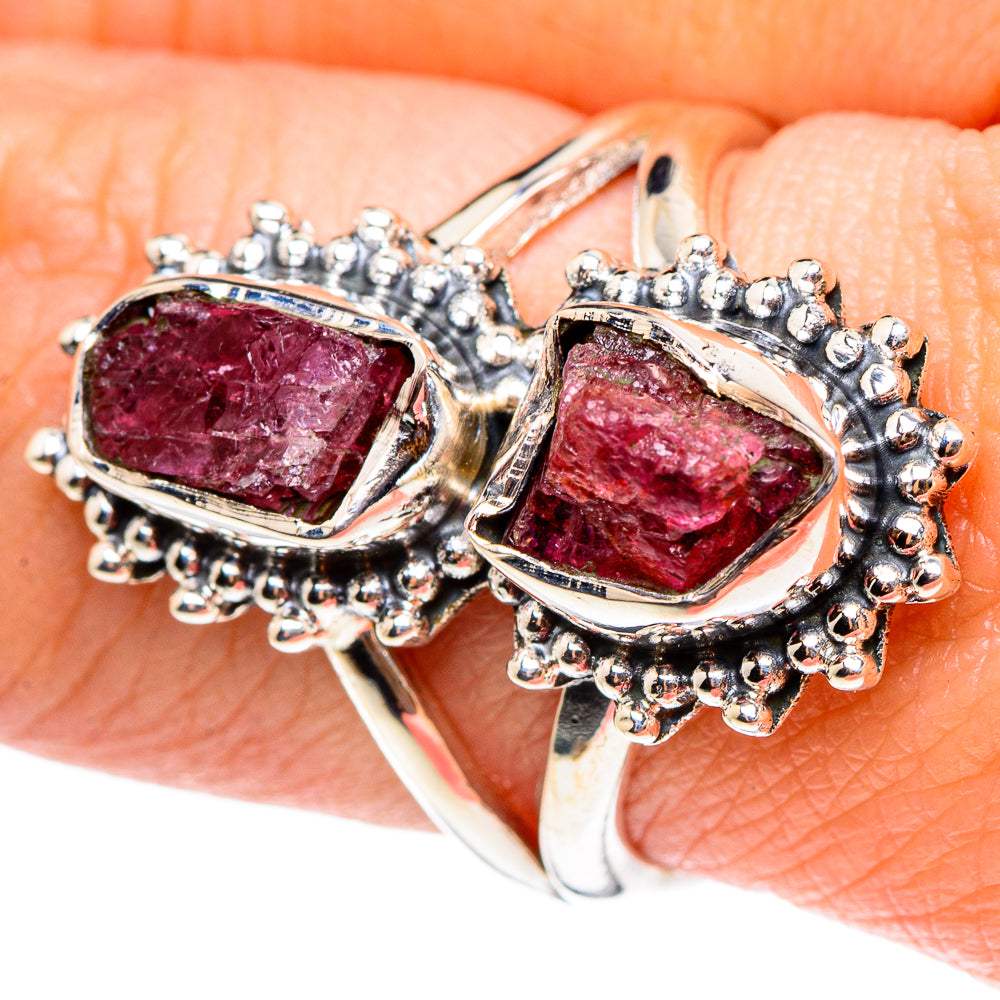 Pink Tourmaline Rings handcrafted by Ana Silver Co - RING94318