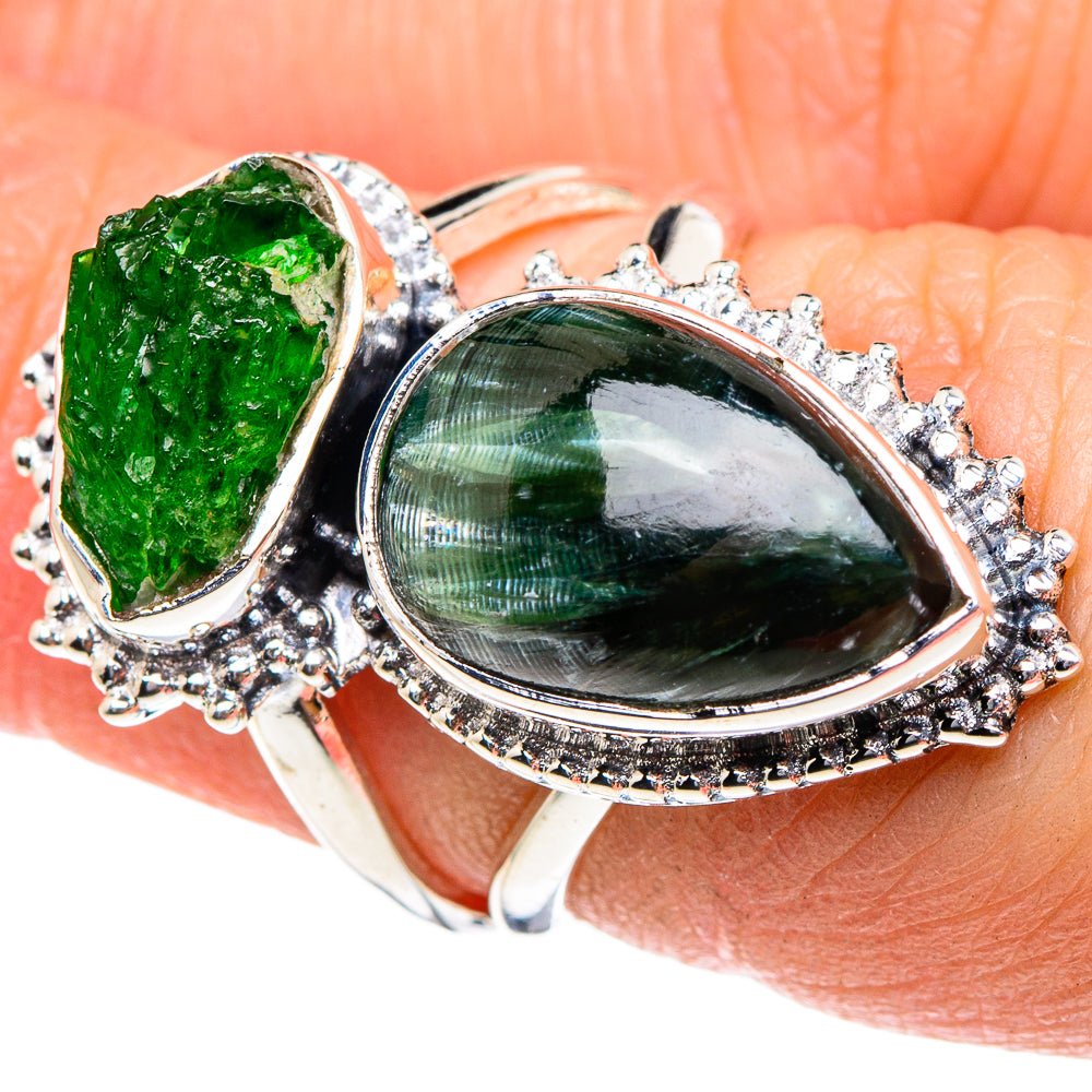Seraphinite Rings handcrafted by Ana Silver Co - RING94338
