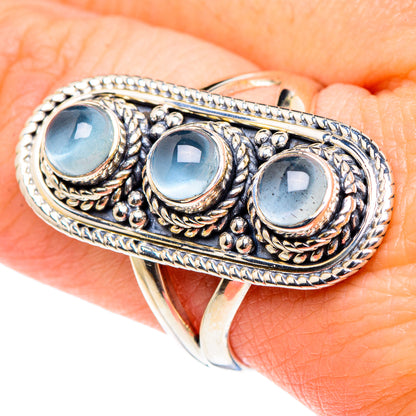 Aquamarine Rings handcrafted by Ana Silver Co - RING94356