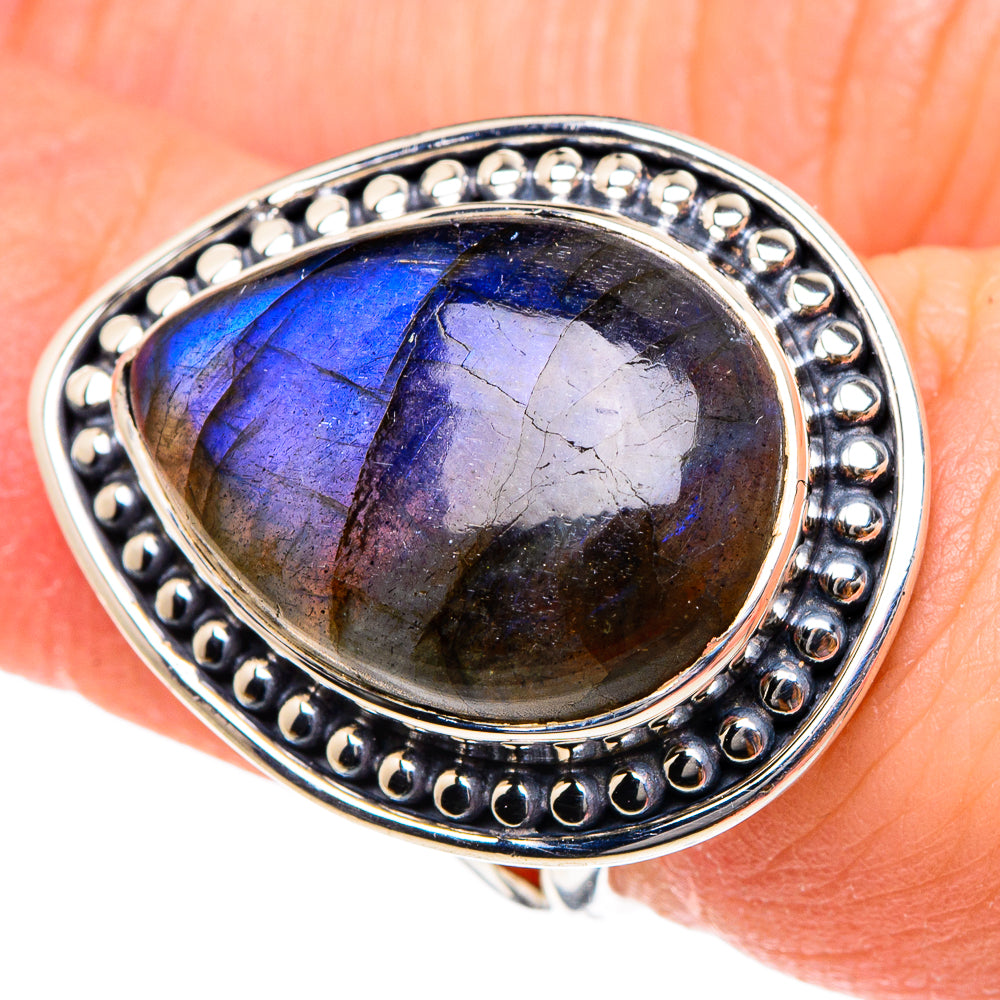 Labradorite Rings handcrafted by Ana Silver Co - RING94358