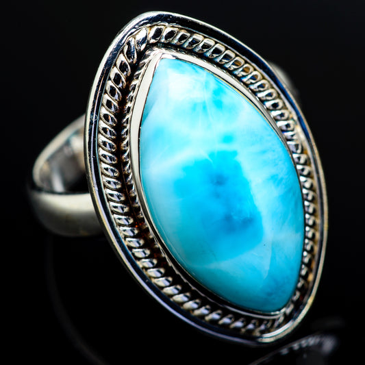 Larimar Rings handcrafted by Ana Silver Co - RING9436