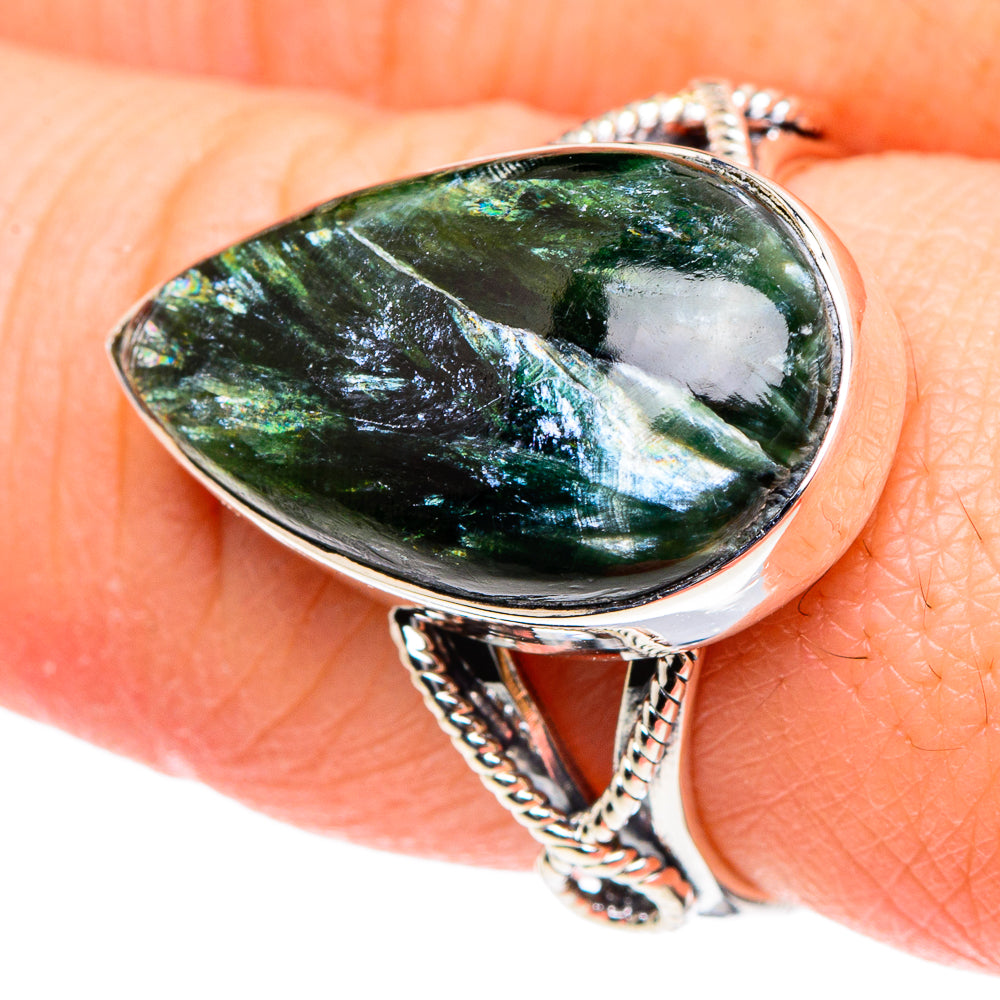 Seraphinite Rings handcrafted by Ana Silver Co - RING94361