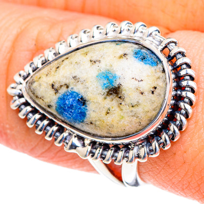 K2 Blue Azurite Rings handcrafted by Ana Silver Co - RING94376