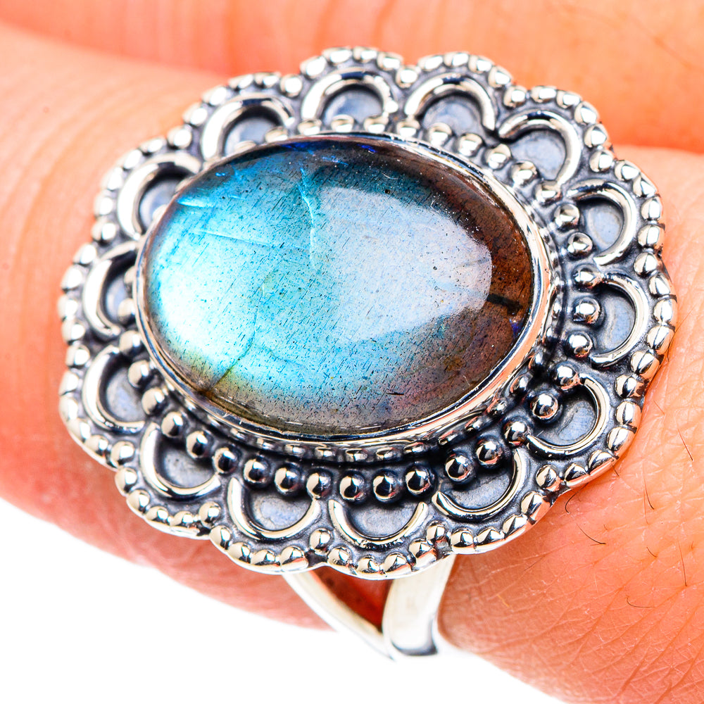 Labradorite Rings handcrafted by Ana Silver Co - RING94378