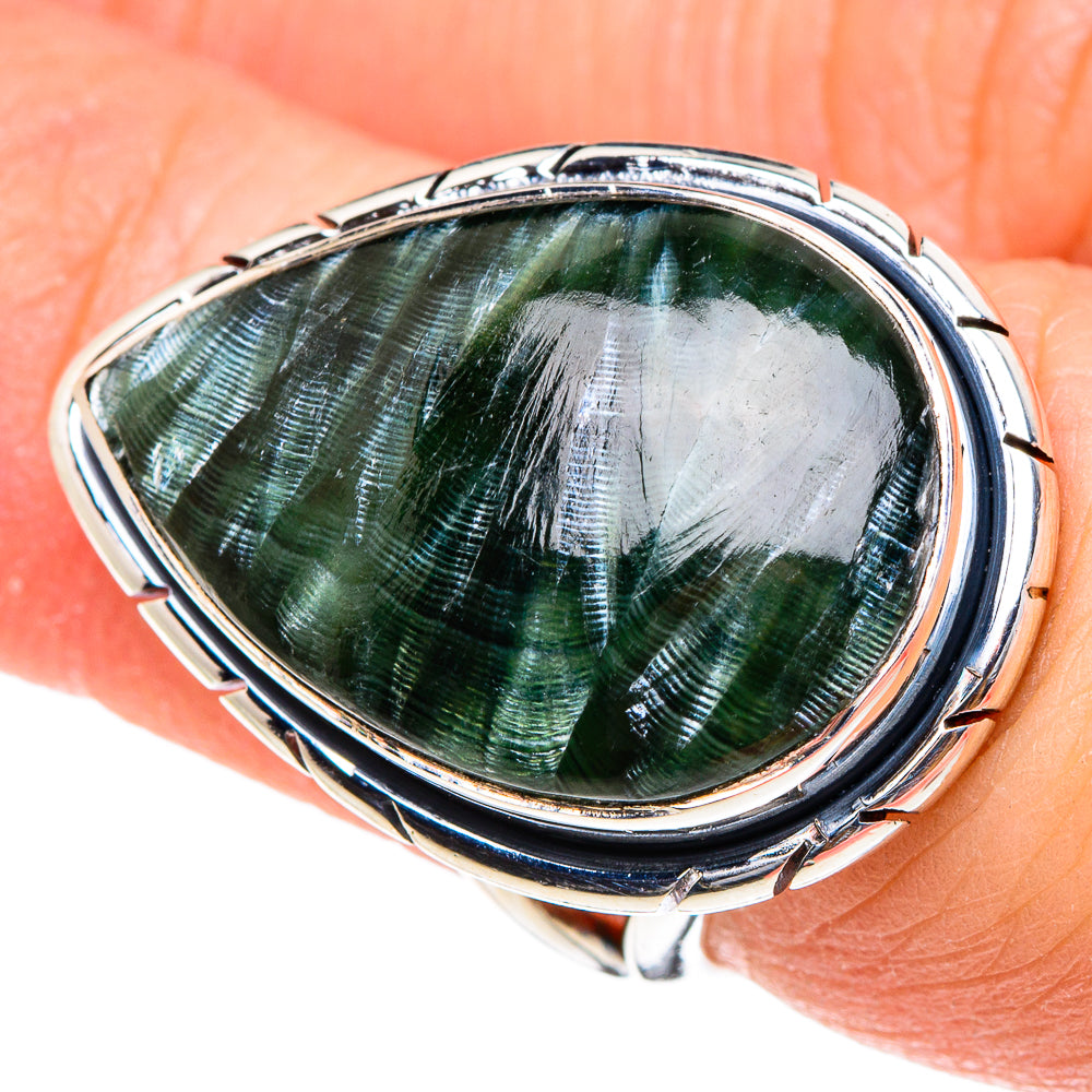 Seraphinite Rings handcrafted by Ana Silver Co - RING94379