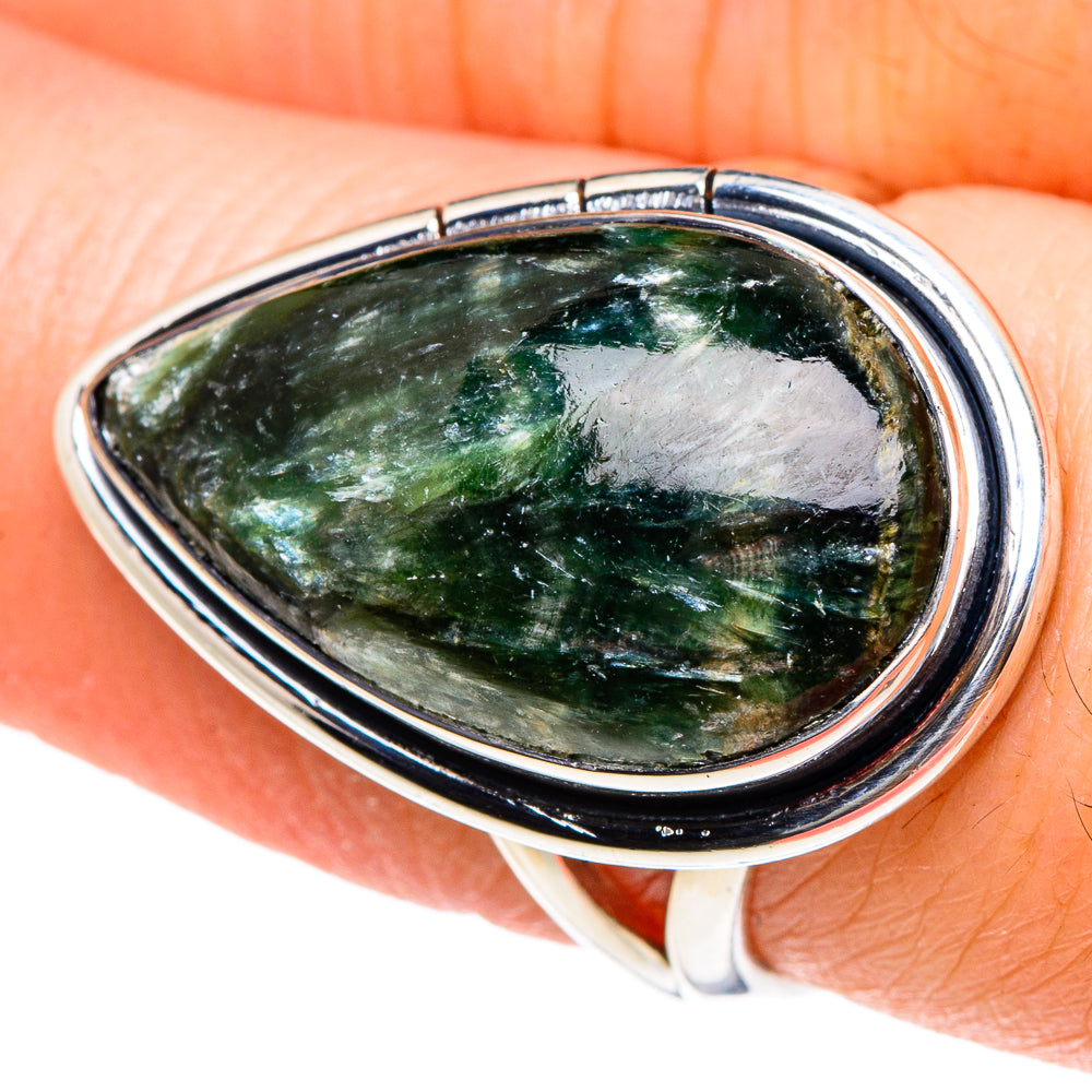 Seraphinite Rings handcrafted by Ana Silver Co - RING94396