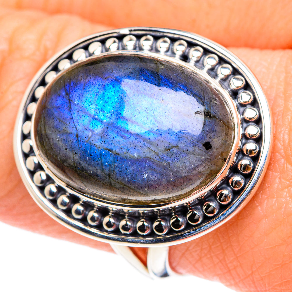 Labradorite Rings handcrafted by Ana Silver Co - RING94406