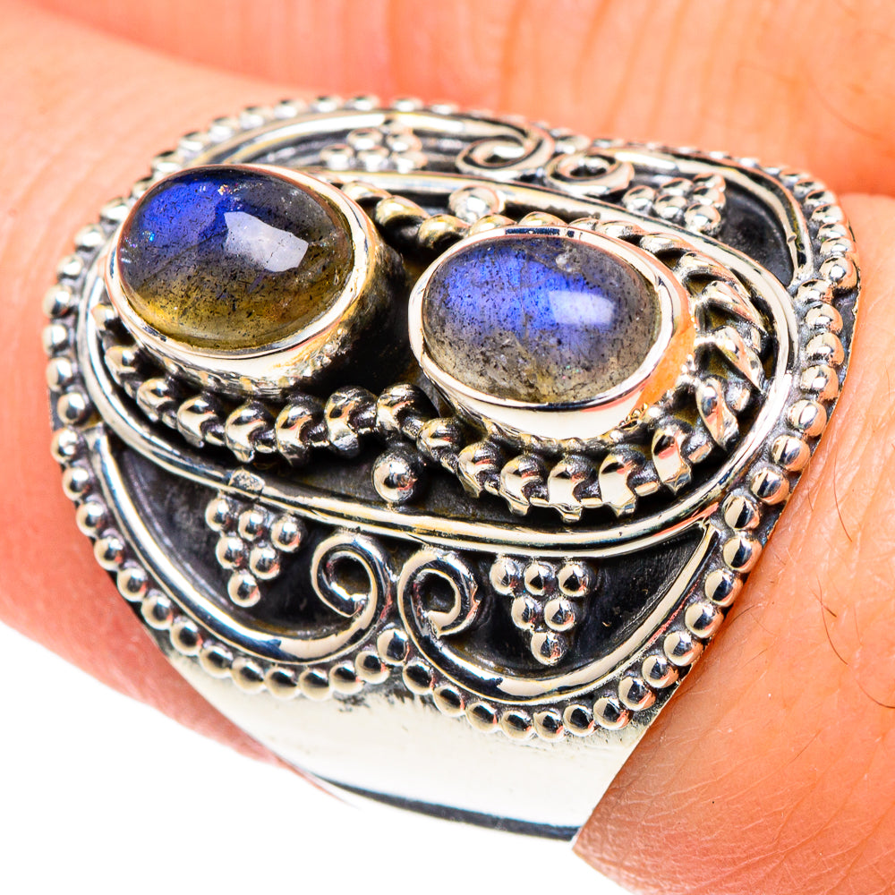 Labradorite Rings handcrafted by Ana Silver Co - RING94414