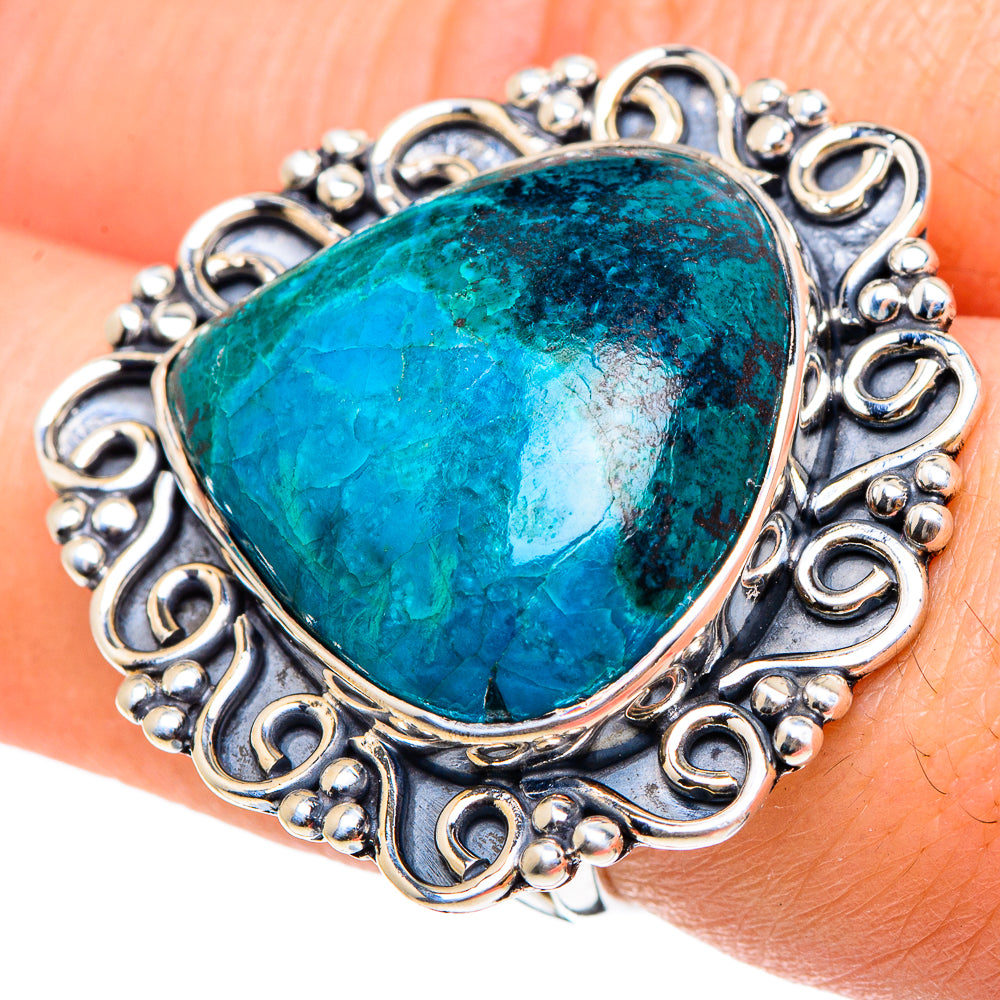 Chrysocolla Rings handcrafted by Ana Silver Co - RING94418