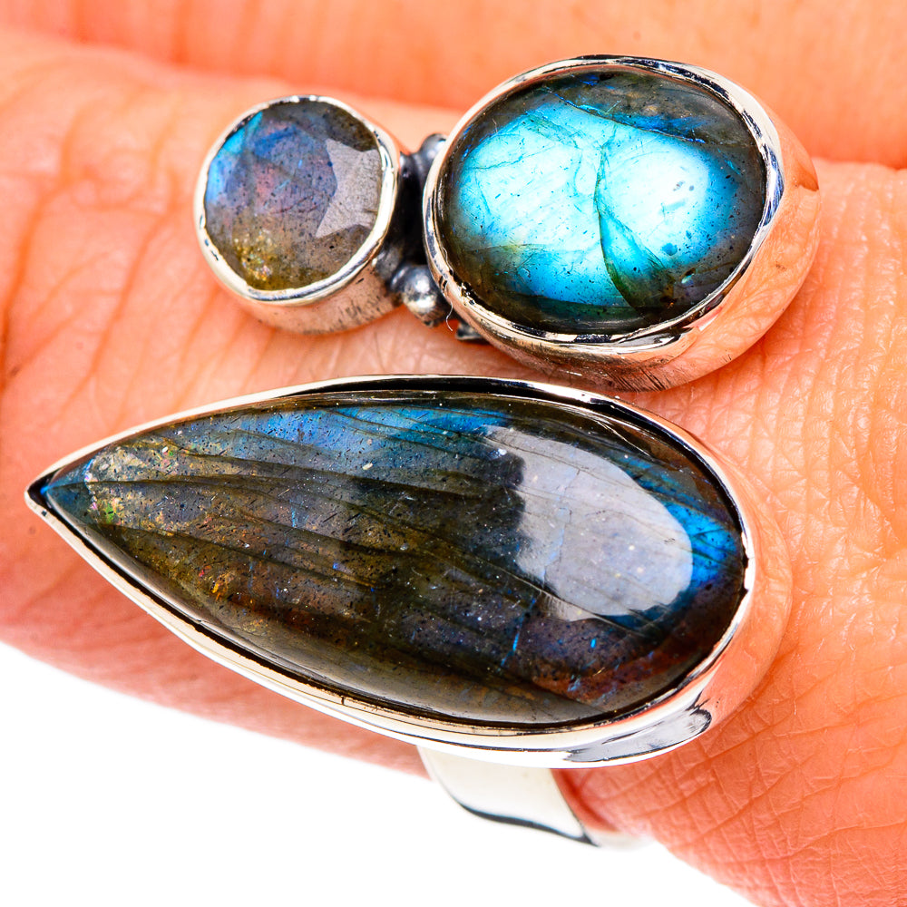 Labradorite Rings handcrafted by Ana Silver Co - RING94420