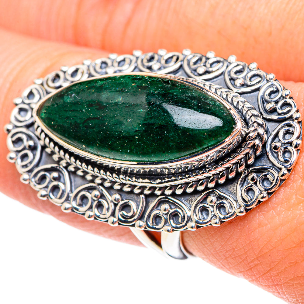 Green Aventurine Rings handcrafted by Ana Silver Co - RING94426
