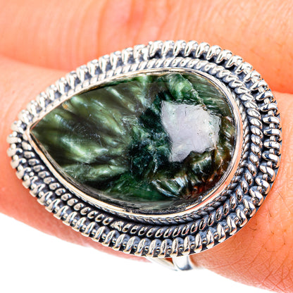 Seraphinite Rings handcrafted by Ana Silver Co - RING94430