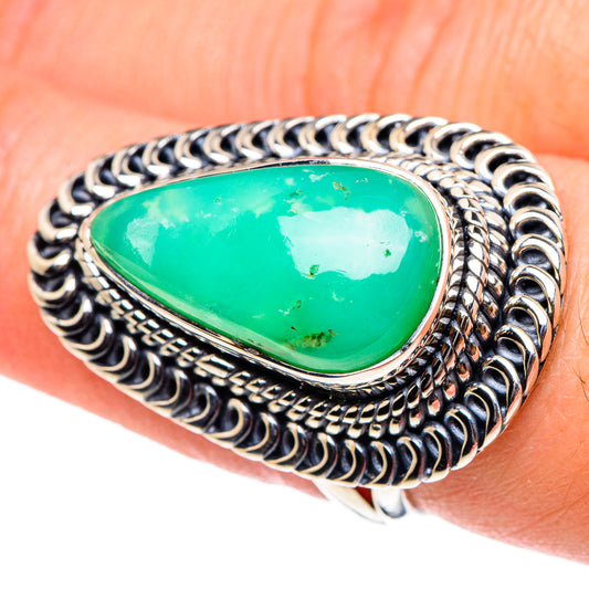 Chrysoprase Rings handcrafted by Ana Silver Co - RING94431