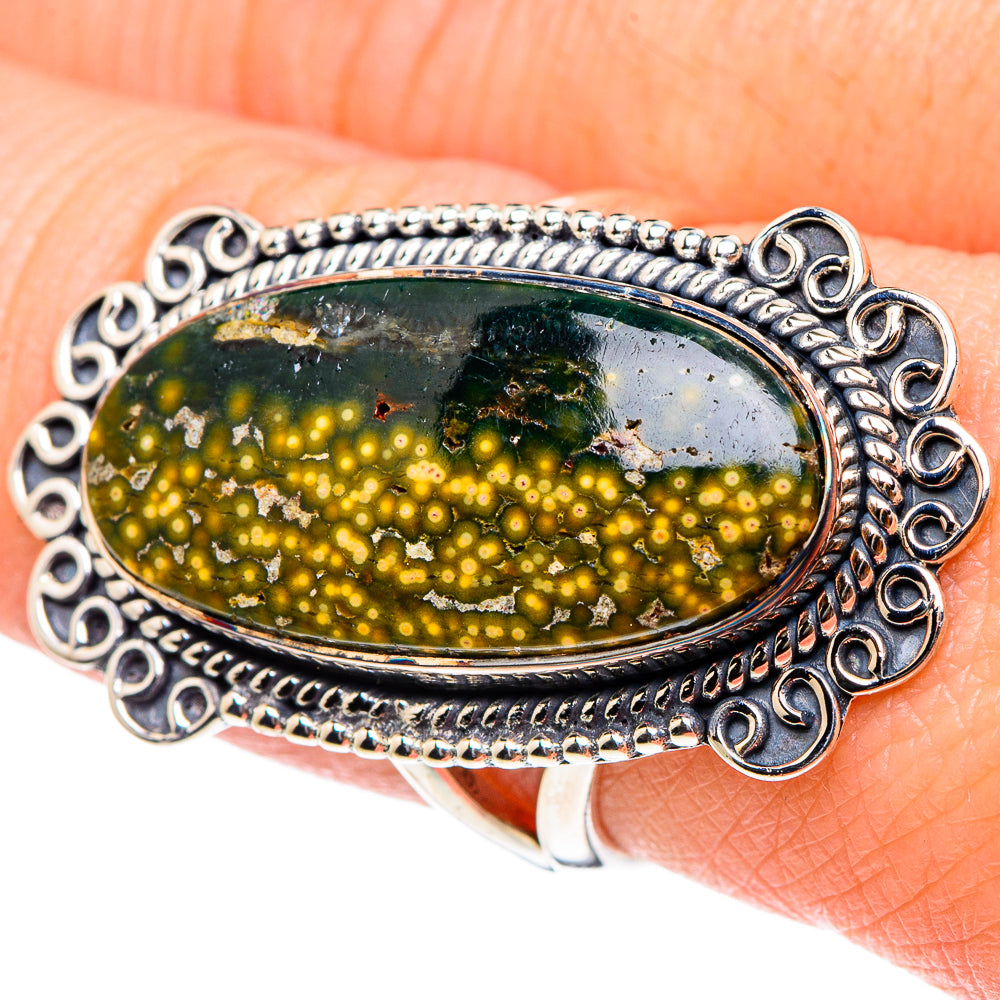 Ocean Jasper Rings handcrafted by Ana Silver Co - RING94432