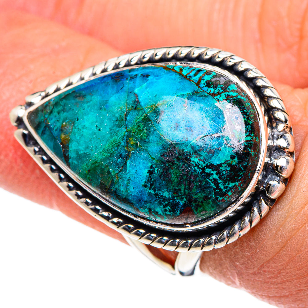 Chrysocolla Rings handcrafted by Ana Silver Co - RING94460