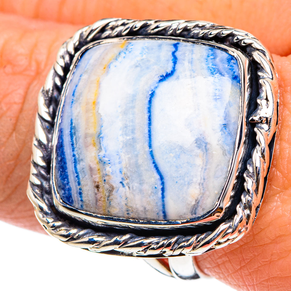 Blue Scheelite Rings handcrafted by Ana Silver Co - RING94463