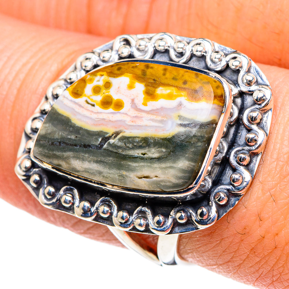 Ocean Jasper Rings handcrafted by Ana Silver Co - RING94467