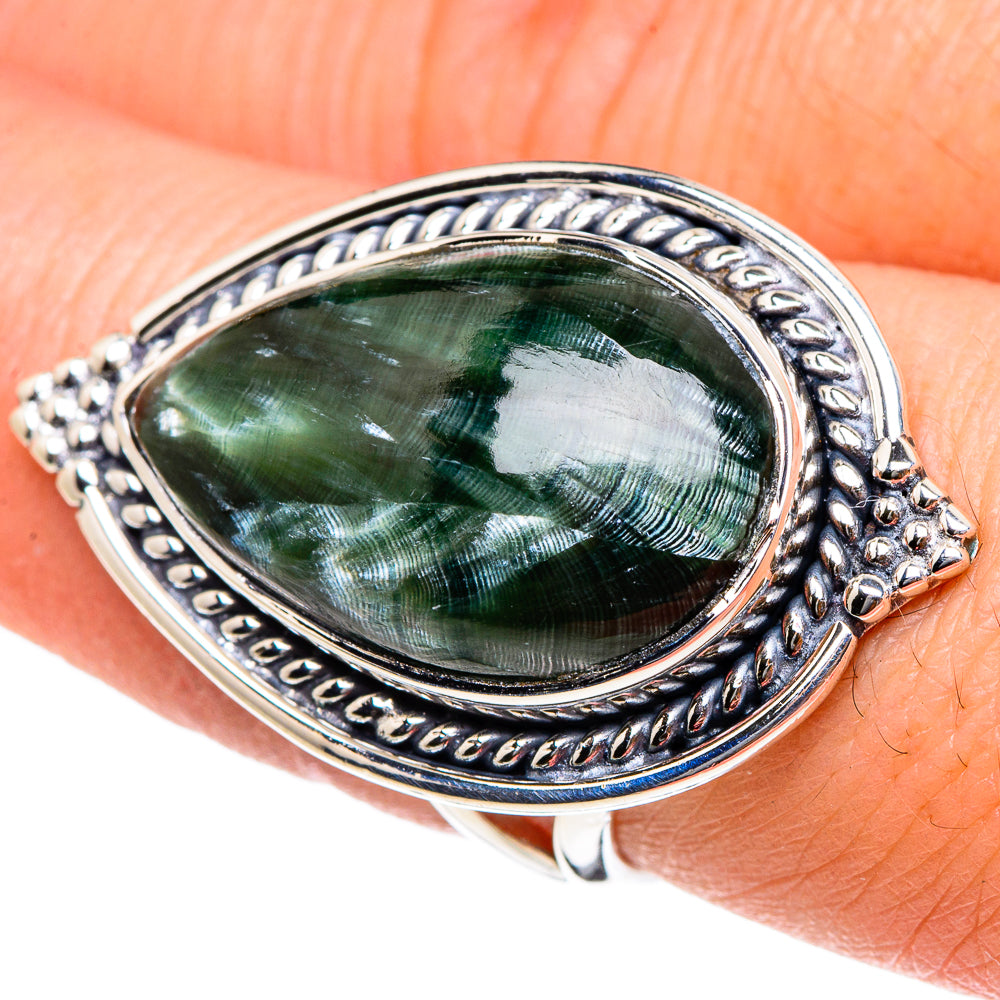 Seraphinite Rings handcrafted by Ana Silver Co - RING94468