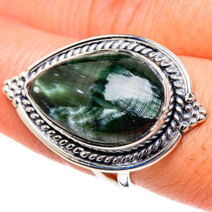 Seraphinite Rings handcrafted by Ana Silver Co - RING94468