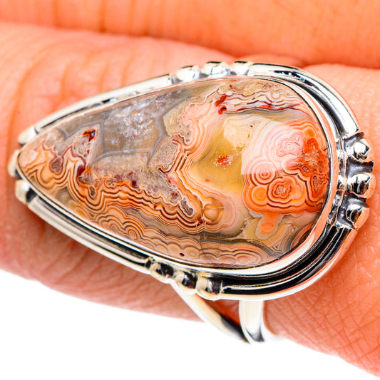 Crazy Lace Agate Rings handcrafted by Ana Silver Co - RING94477