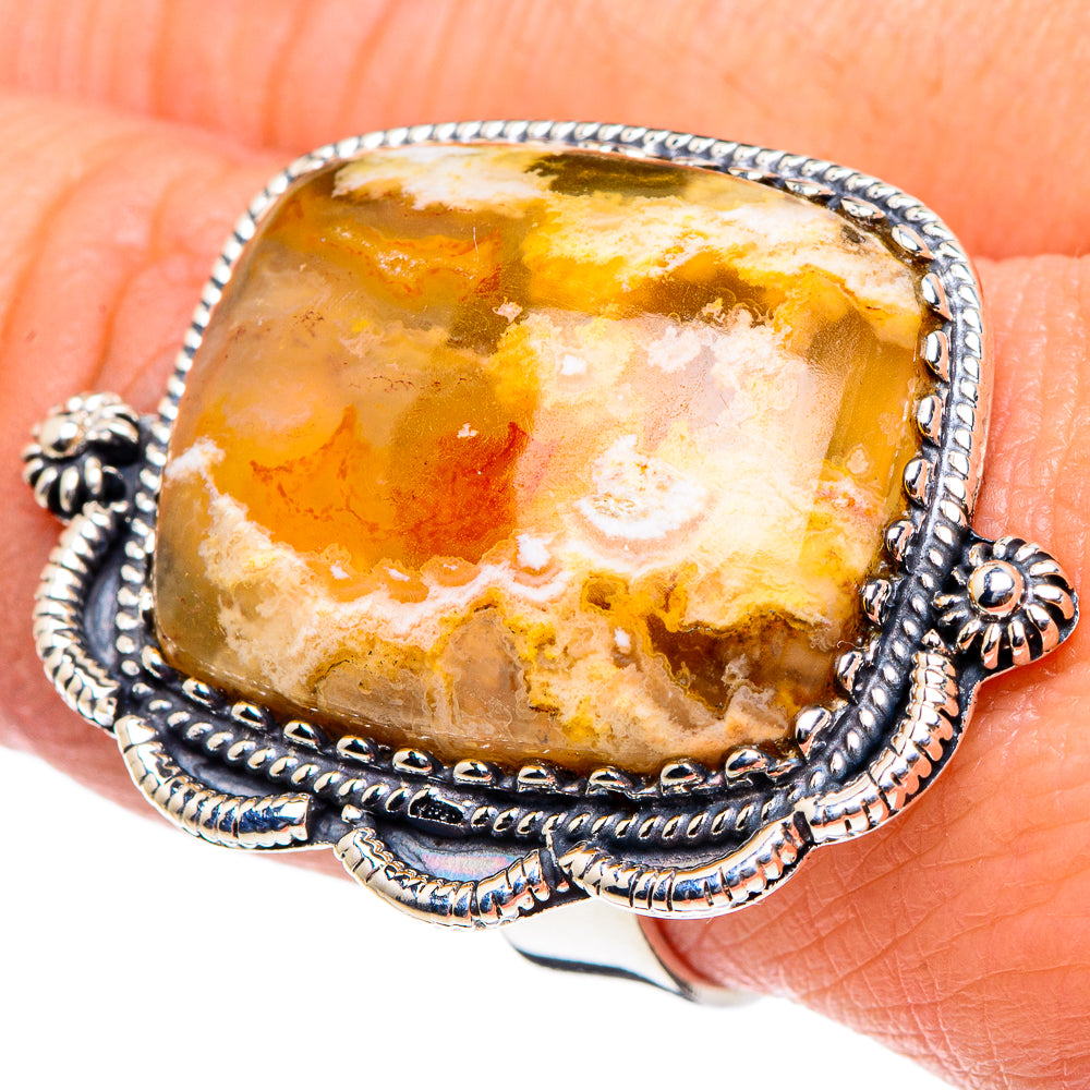 Plume Agate Rings handcrafted by Ana Silver Co - RING94482