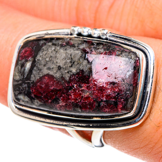 Russian Eudialyte Rings handcrafted by Ana Silver Co - RING94486
