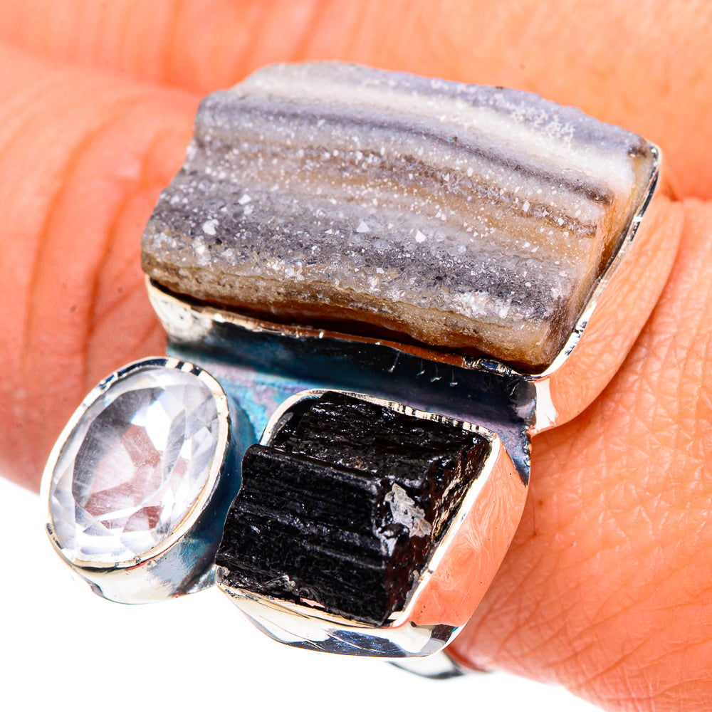 Desert Druzy Rings handcrafted by Ana Silver Co - RING94495