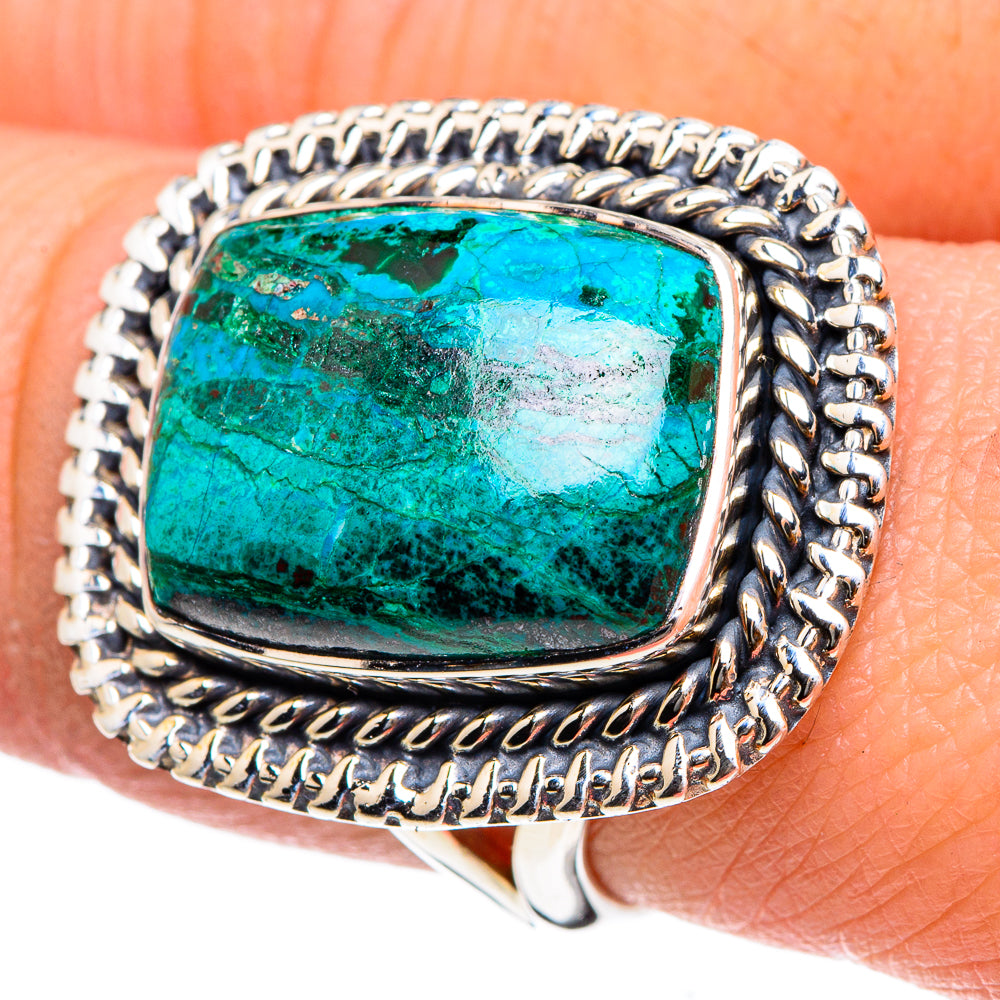 Chrysocolla Rings handcrafted by Ana Silver Co - RING94499