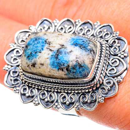 K2 Blue Azurite Rings handcrafted by Ana Silver Co - RING94500