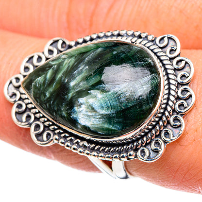 Seraphinite Rings handcrafted by Ana Silver Co - RING94502