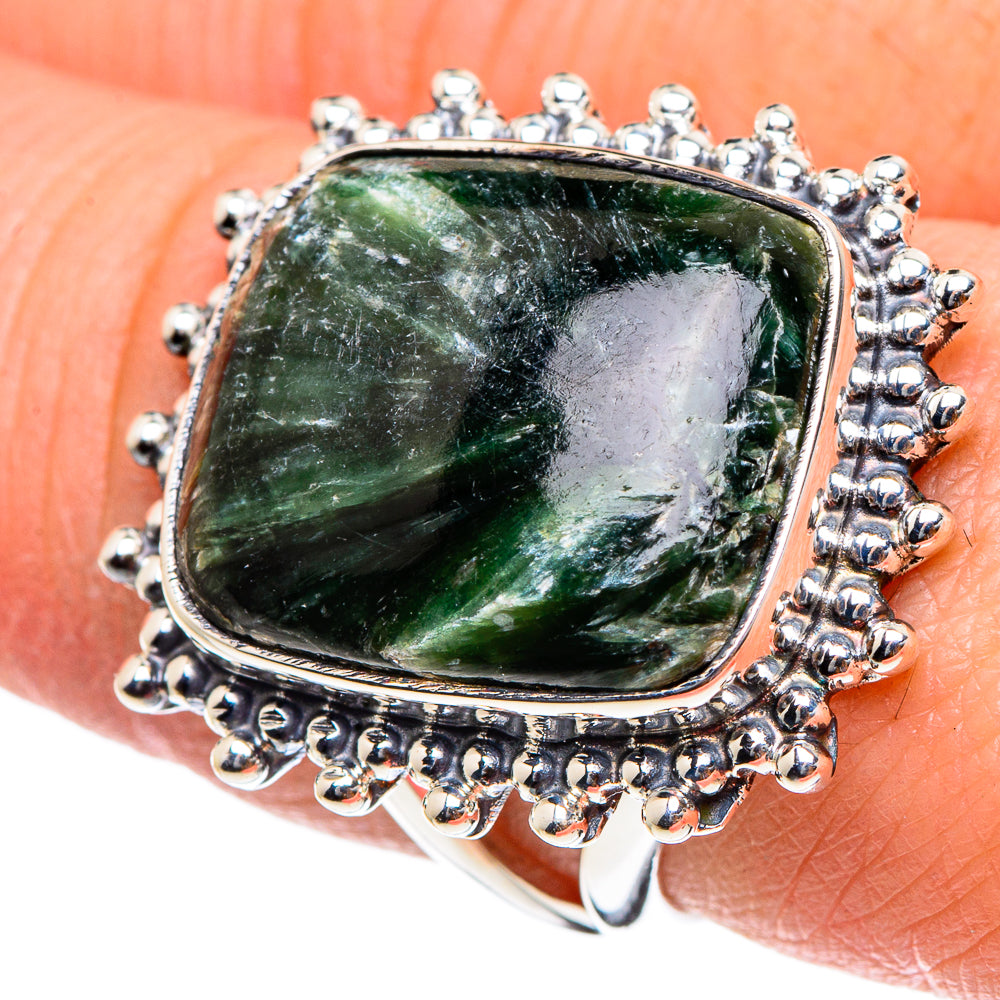 Seraphinite Rings handcrafted by Ana Silver Co - RING94504