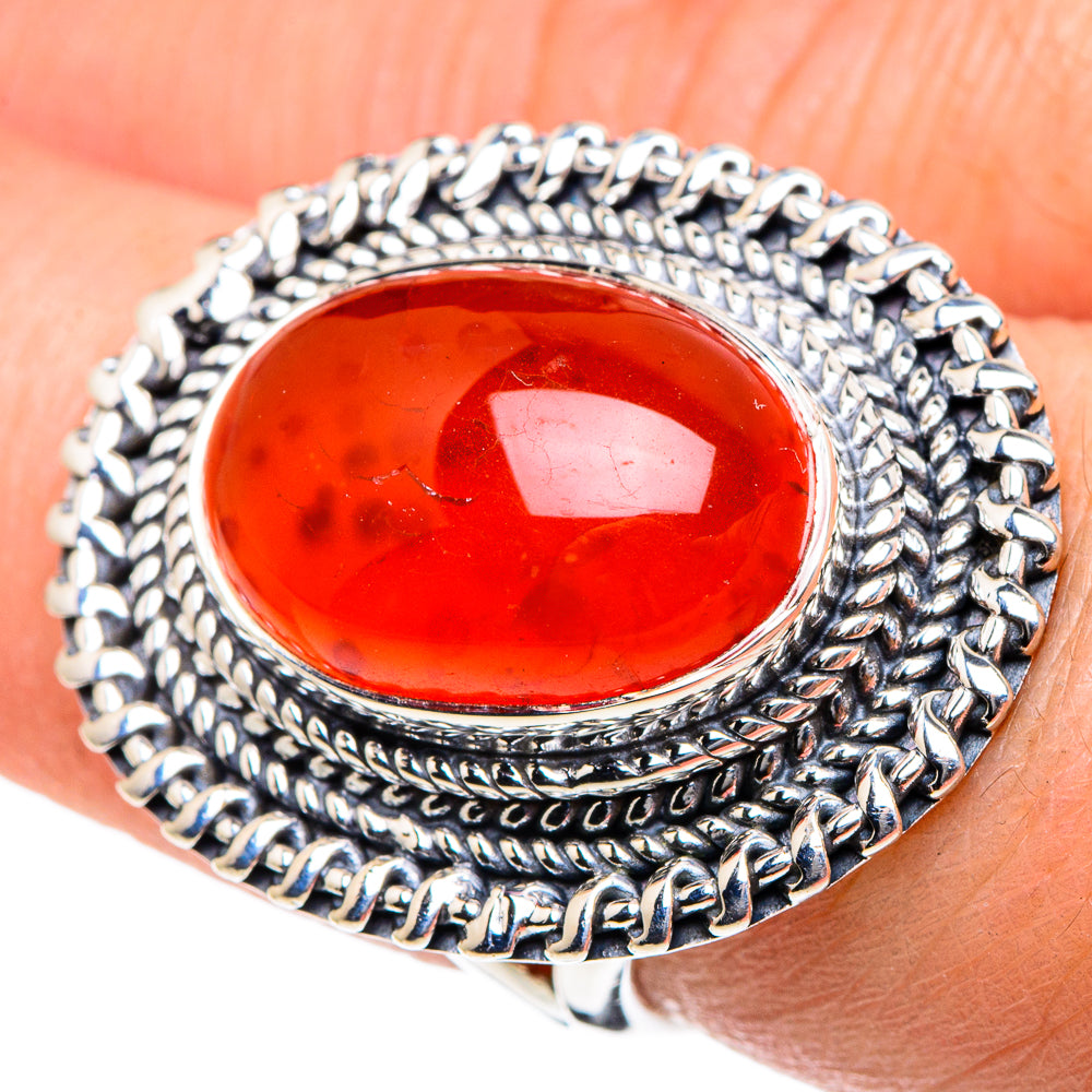 Carnelian Rings handcrafted by Ana Silver Co - RING94517