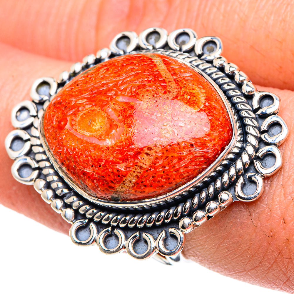 Sponge Coral Rings handcrafted by Ana Silver Co - RING94518