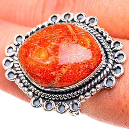 Sponge Coral Rings handcrafted by Ana Silver Co - RING94518