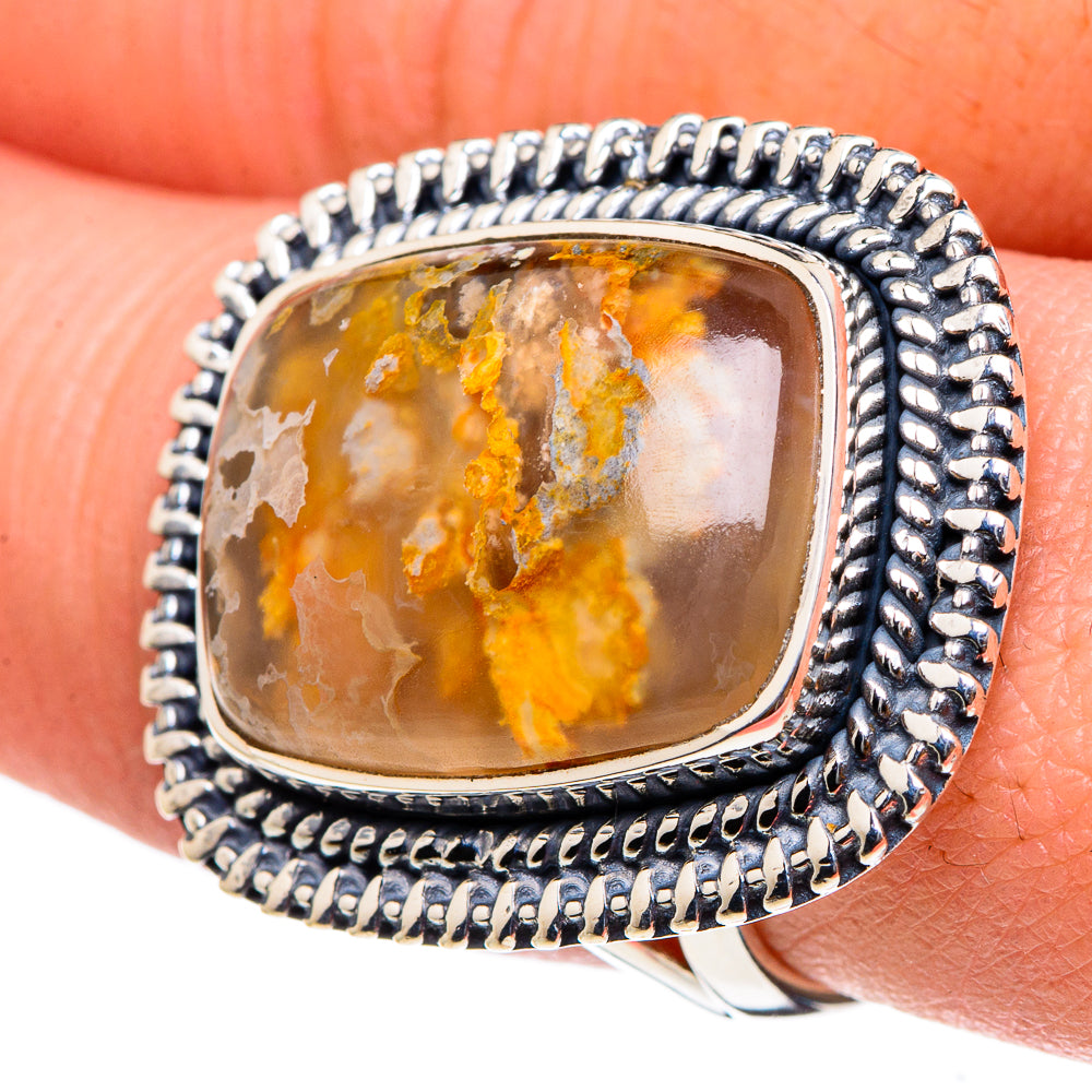 Plume Agate Rings handcrafted by Ana Silver Co - RING94519