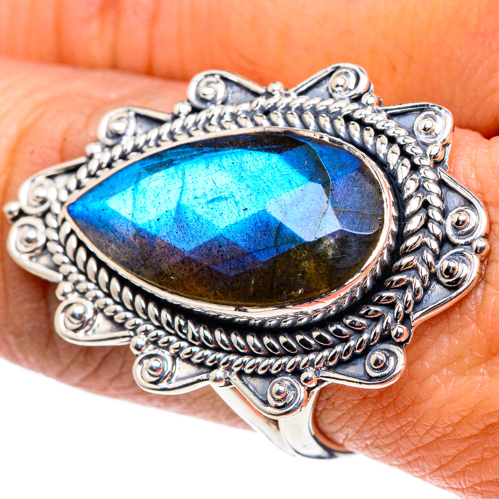 Labradorite Rings handcrafted by Ana Silver Co - RING94538