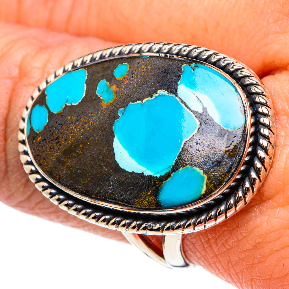 Tibetan Turquoise Rings handcrafted by Ana Silver Co - RING94541