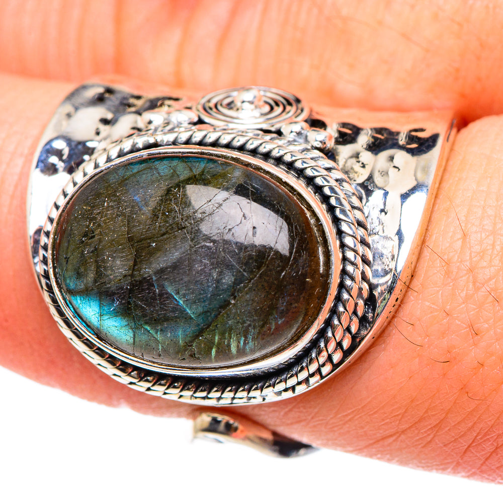 Labradorite Rings handcrafted by Ana Silver Co - RING94542