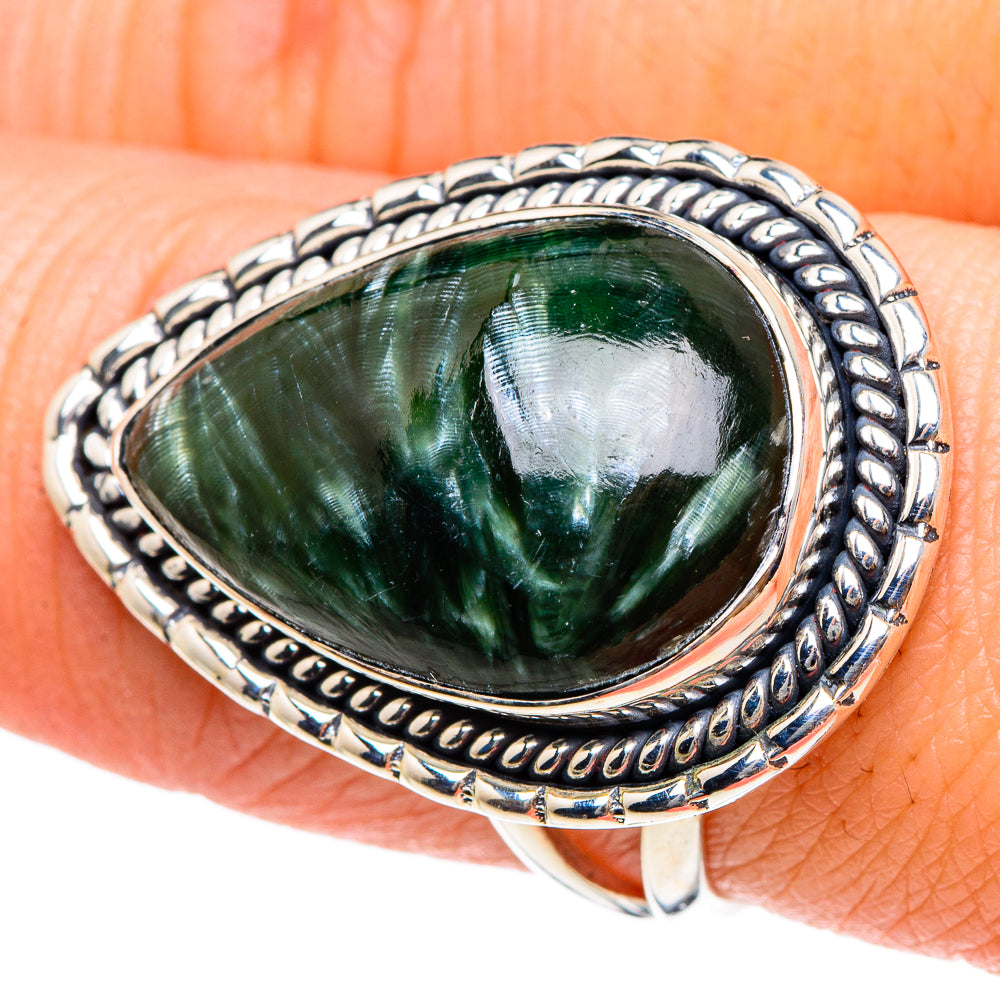 Seraphinite Rings handcrafted by Ana Silver Co - RING94544