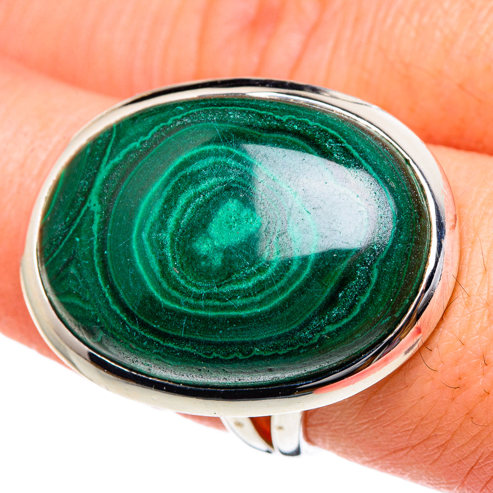 Malachite Rings handcrafted by Ana Silver Co - RING94545