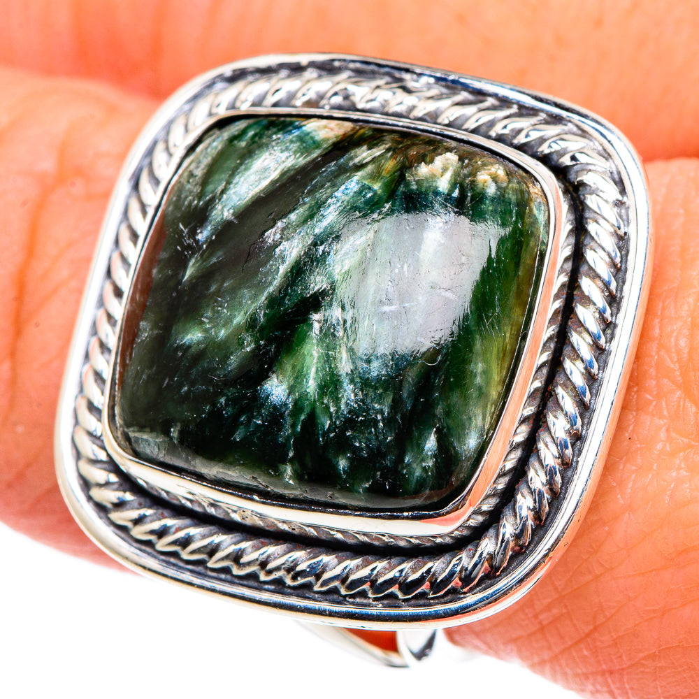 Seraphinite Rings handcrafted by Ana Silver Co - RING94547
